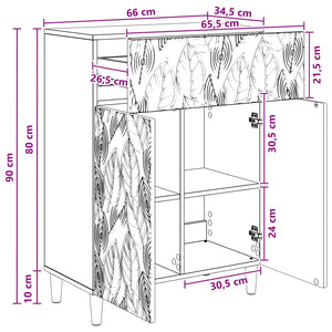 Πλαϊνό γραφείο Artisan Δρυς 66 x 34,5 x 90 εκ - Pakobazaar