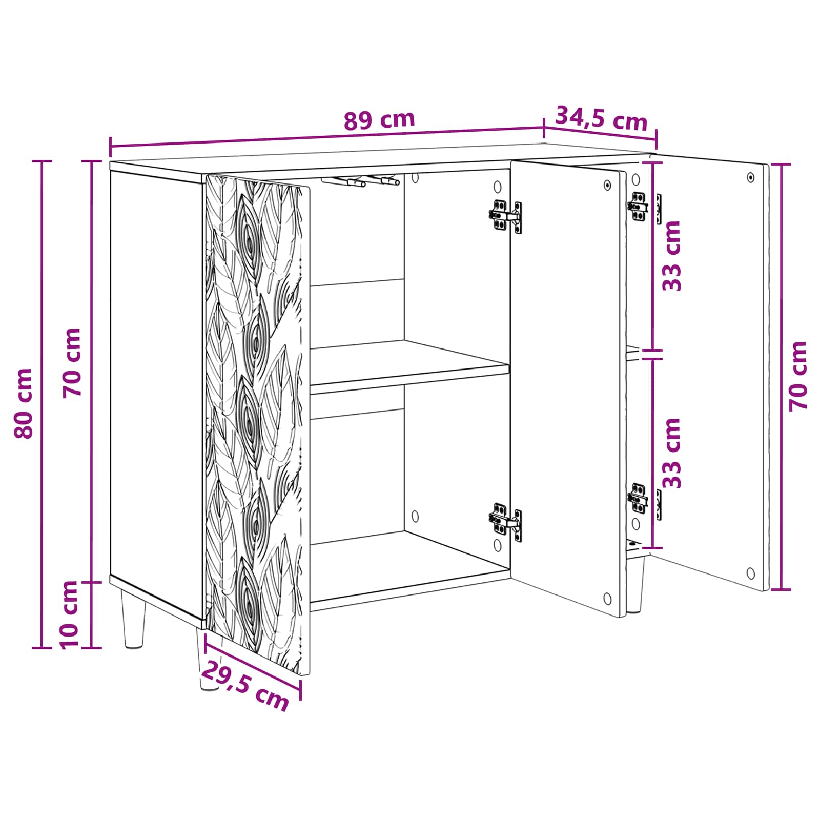 Πλαϊνό γραφείο Γκρι Σκυροδέματος 89 x 34,5 x 80 εκ - Pakobazaar