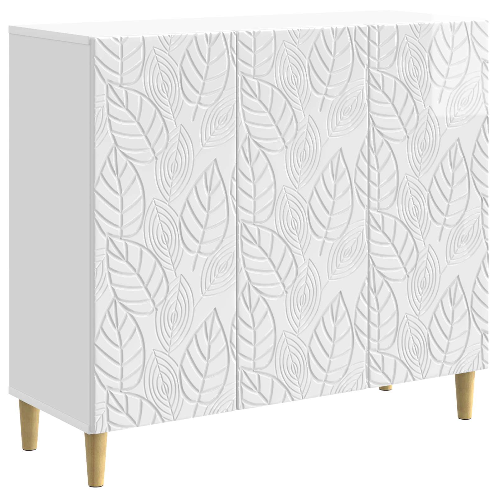 Πλαϊνό γραφείο Γυαλιστερό Λευκό 89 x 34,5 x 80 εκ - Pakobazaar