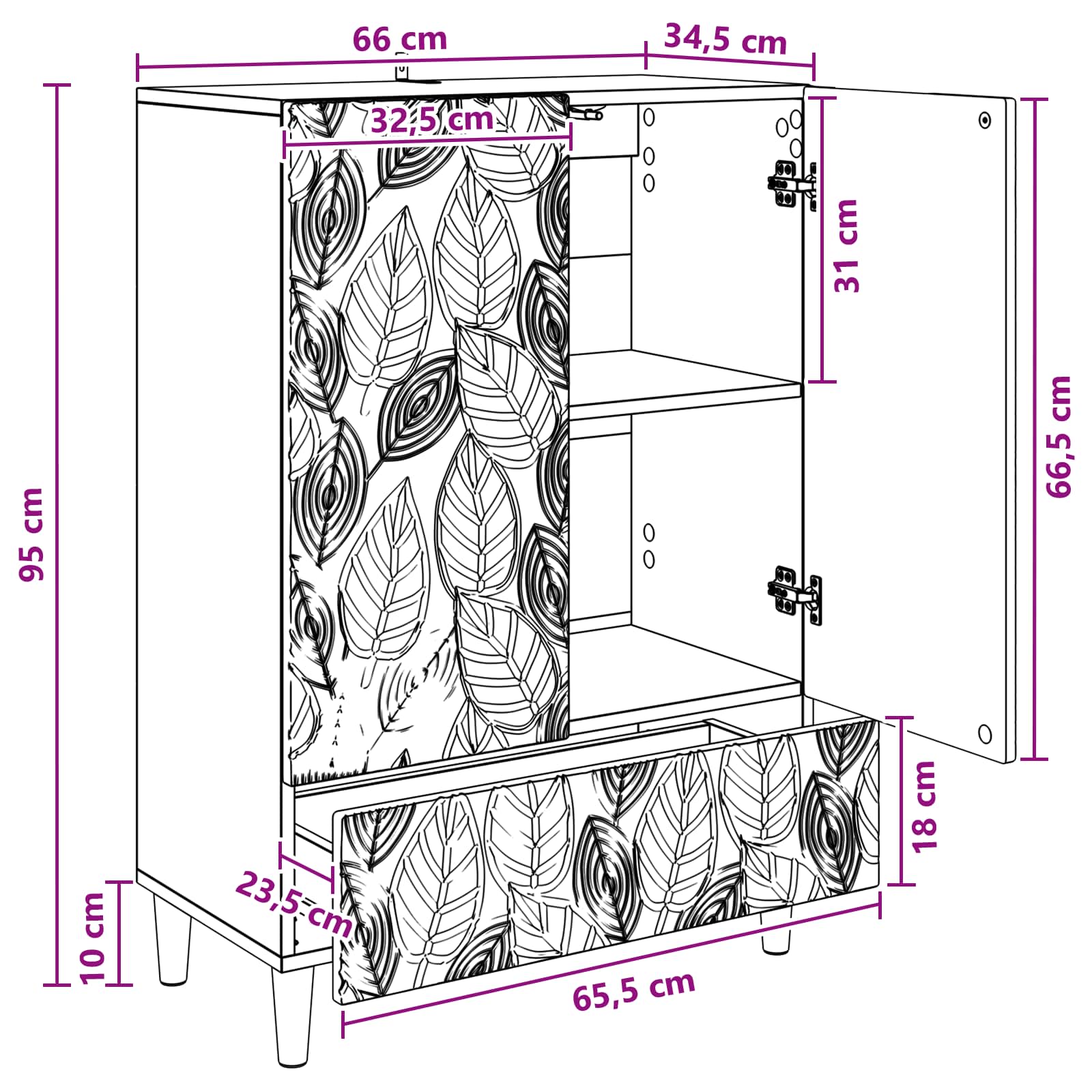 Πλαϊνό γραφείο Γκρι Sonoma 66 x 34,5 x 95 εκ. - Pakobazaar