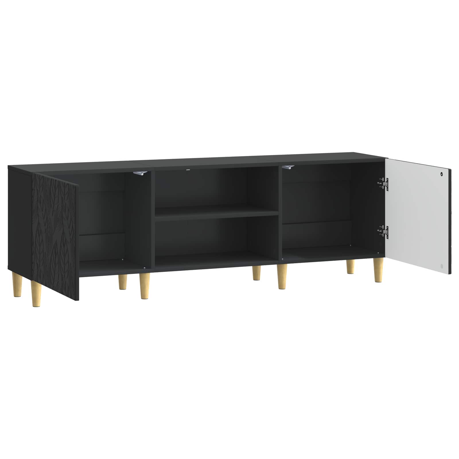 Ντουλάπι TV 150 x 31 x 50 εκ. Μαύρο Επεξεργασμένο Ξύλο - Pakobazaar