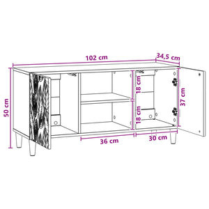 Ντουλάπι TV 102 x 34,5 x 50 εκ. Γκρι Sonoma Επεξεργασμένο Ξύλο - Pakobazaar