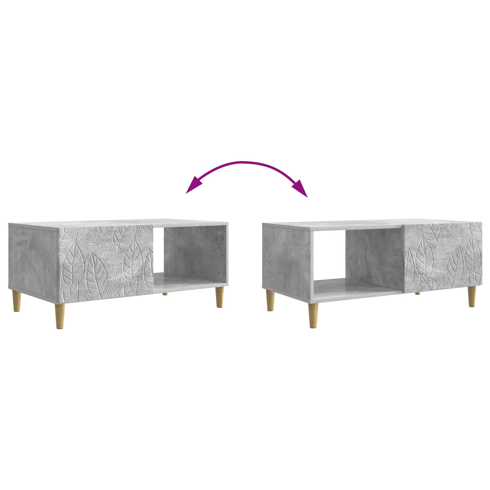 Τραπεζάκι σαλονιού Γκρι Σκυροδέματος 90 x 50 x 40 cm - Pakobazaar