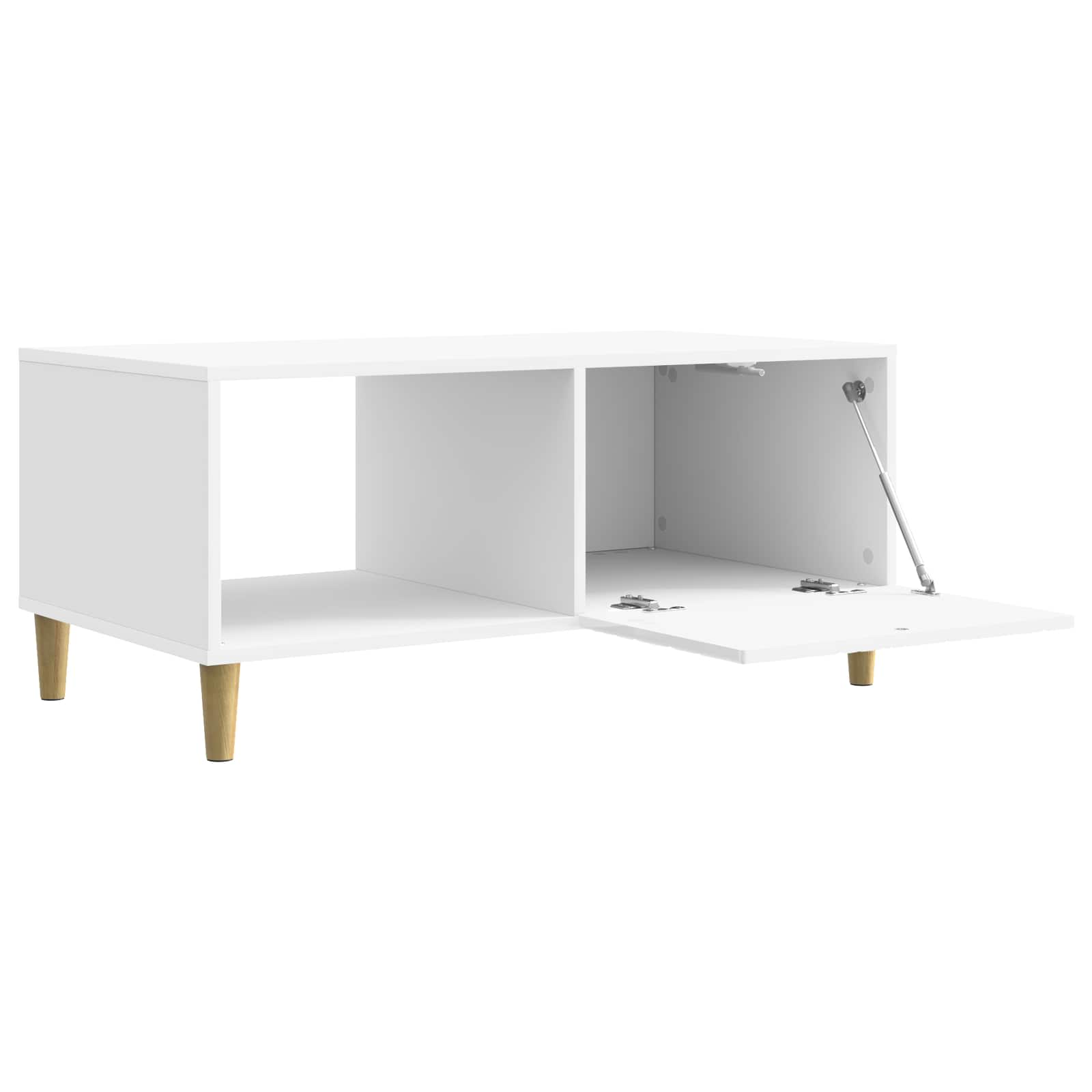 Τραπεζάκι σαλονιού Γυαλιστερό Λευκό 90 x 50 x 40 cm - Pakobazaar