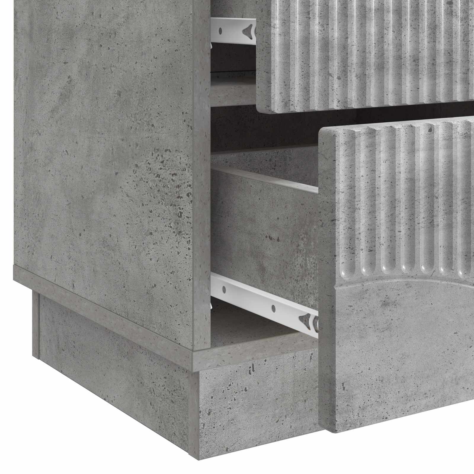Κομοδίνο με συρτάρι Γκρι Σκυροδέματος 43 x 34,5 x 44,5 εκ - Pakobazaar