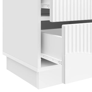 Κομοδίνο με συρτάρι Γυαλιστερό Λευκό 43 x 34,5 x 44,5 εκ - Pakobazaar