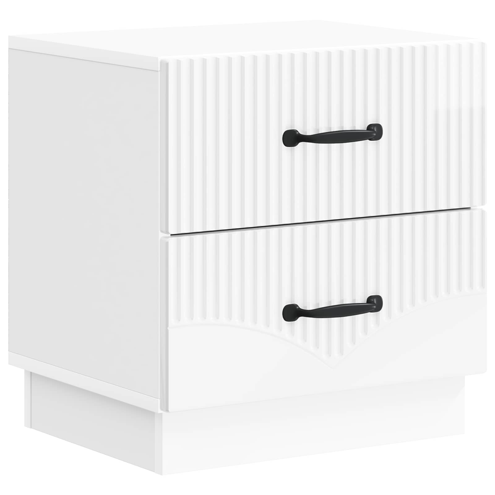 Κομοδίνο με συρτάρι Γυαλιστερό Λευκό 43 x 34,5 x 44,5 εκ - Pakobazaar