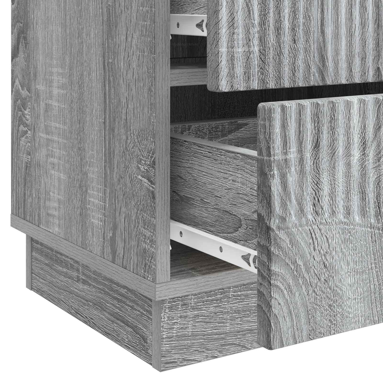 Κομοδίνο Γκρι Sonoma 43 x 34,5 x 44,5 εκ Επεξεργασμένο Ξύλο - Pakobazaar