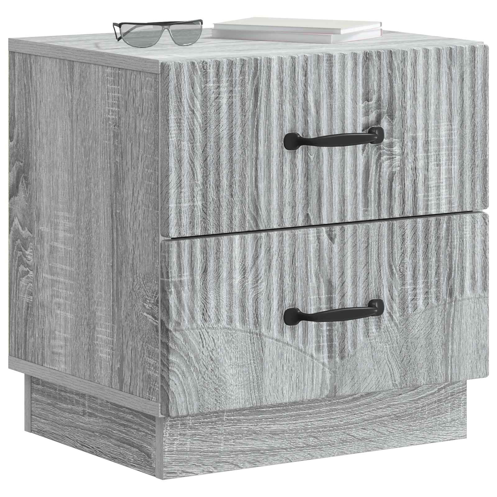 Κομοδίνο Γκρι Sonoma 43 x 34,5 x 44,5 εκ Επεξεργασμένο Ξύλο - Pakobazaar