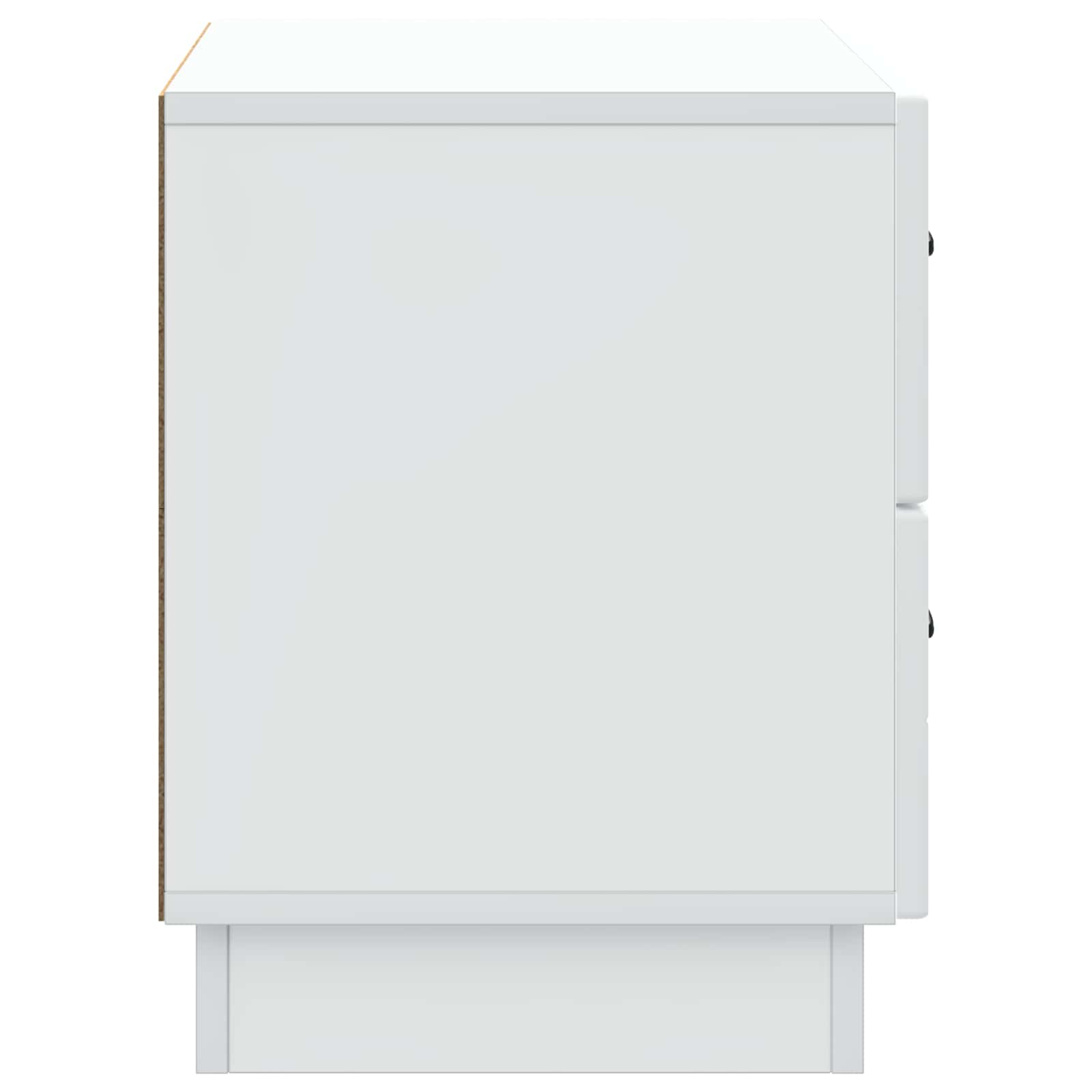 Κομοδίνο Λευκό 62 x 34,5 x 44,5 εκ Επεξεργασμένο Ξύλο - Pakobazaar