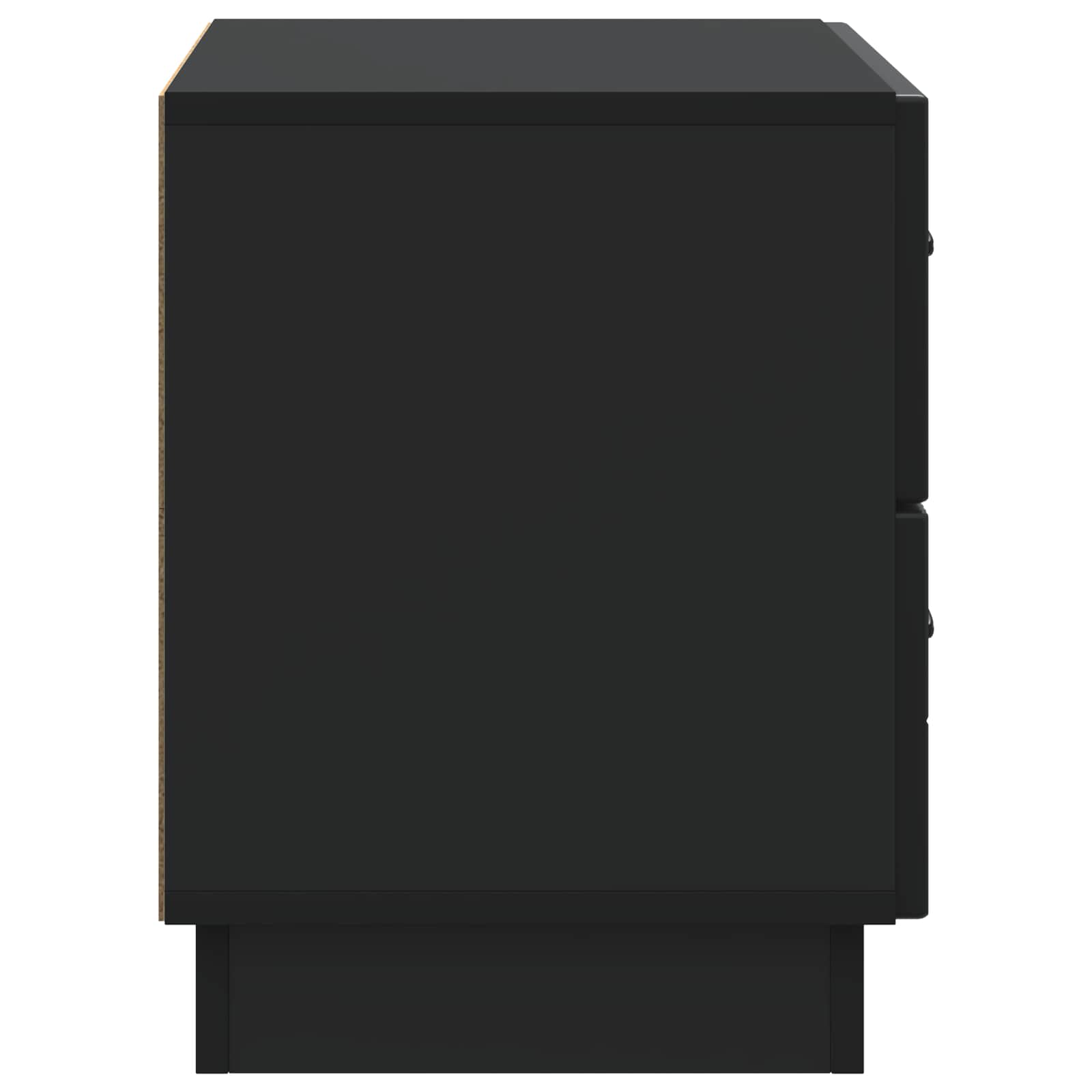 Κομοδίνο Μαύρο 62 x 34,5 x 44,5 εκ Επεξεργασμένο Ξύλο - Pakobazaar