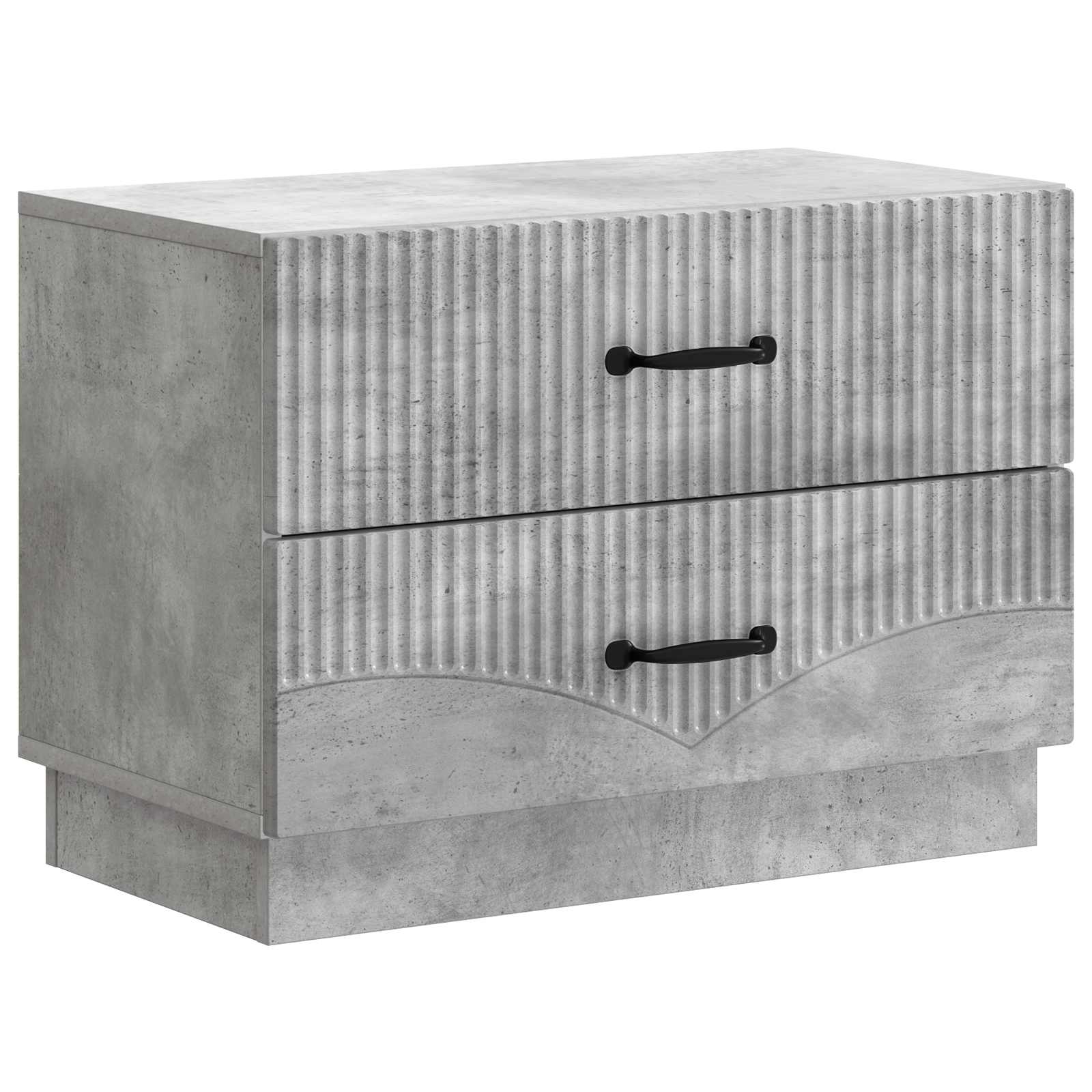 Κομοδίνο με συρτάρι Γκρι Σκυροδέματος 62 x 34,5 x 44,5 εκ - Pakobazaar