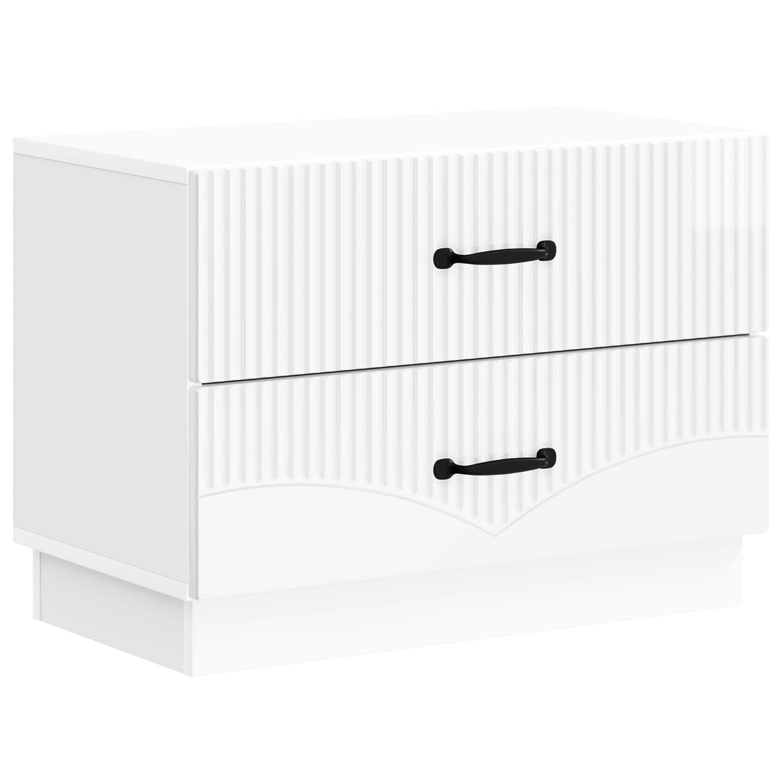 Κομοδίνο με συρτάρι Γυαλιστερό Λευκό 62 x 34,5 x 44,5 εκ - Pakobazaar