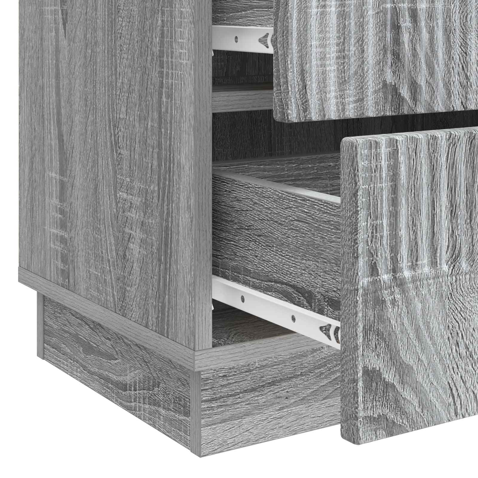 Κομοδίνο Γκρι Sonoma 62 x 34,5 x 44,5 εκ Επεξεργασμένο Ξύλο - Pakobazaar