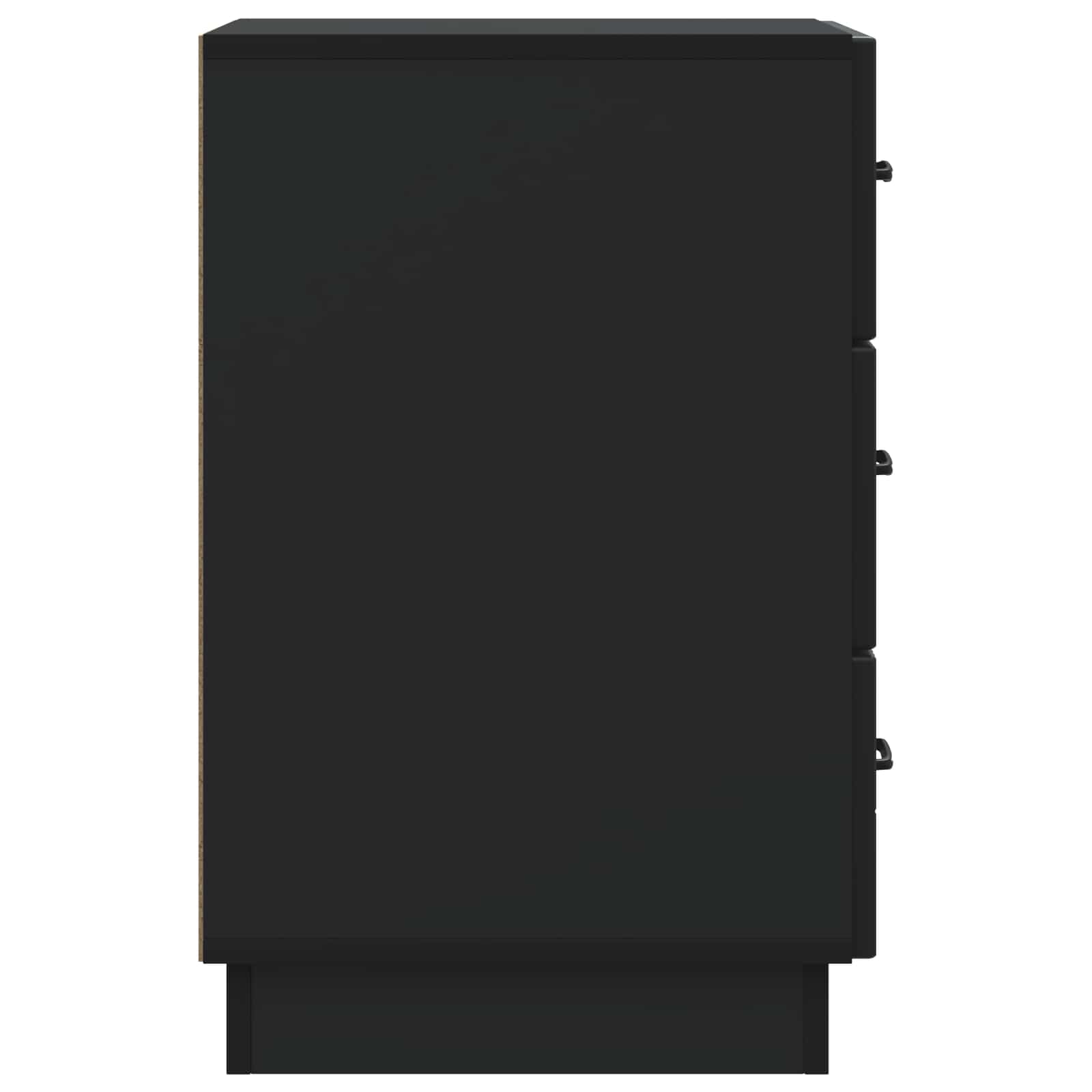 Κομοδίνο με συρτάρι Μαύρο 43 x 41 x 63,5 εκ. Επεξεργασμένο Ξύλο - Pakobazaar