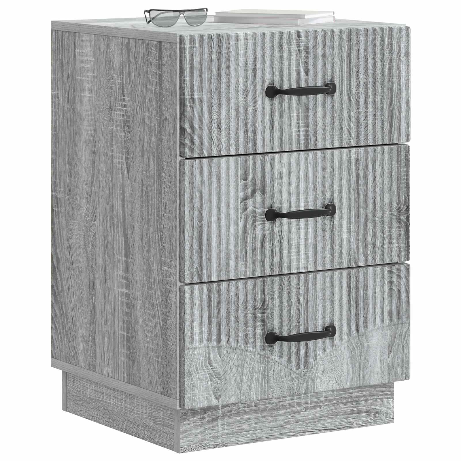 Κομοδίνο Γκρι Sonoma 43 x 41 x 63,5 εκ. Επεξεργασμένο Ξύλο - Pakobazaar