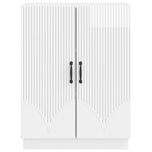 Πλαϊνό γραφείο Γυαλιστερό Λευκό 66 x 34,5 x 87 εκ. - Pakobazaar
