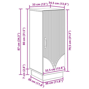 Πλαϊνό γραφείο Γκρι Sonoma 33 x 34,5 x 87 εκ. - Pakobazaar