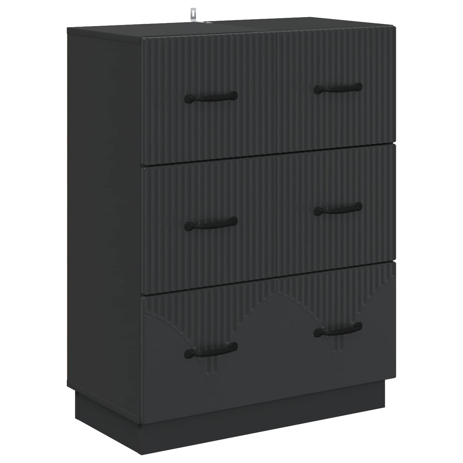 Ντουλάπι με Συρτάρια Μαύρο 66 x 34,5 x 87 εκ. - Pakobazaar