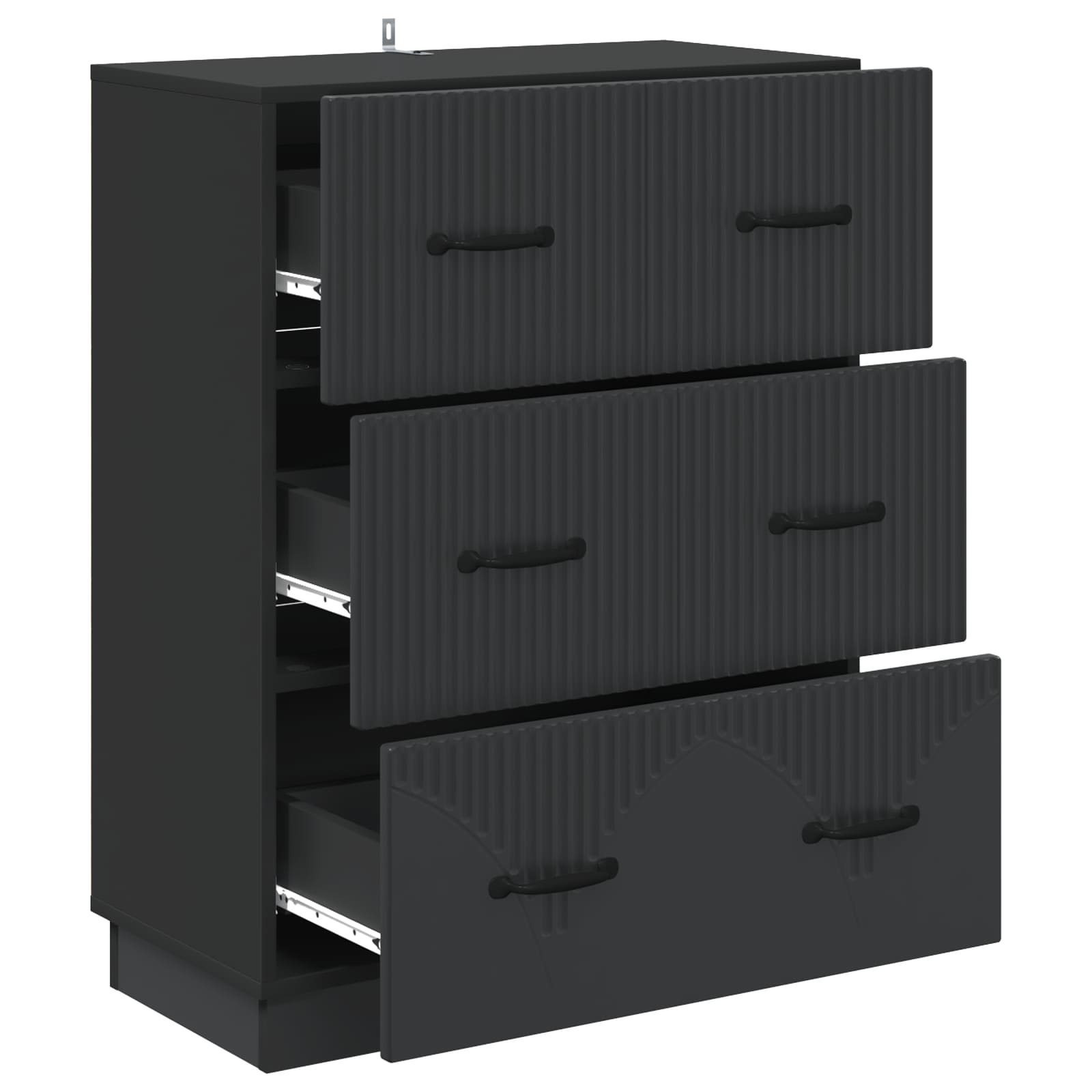 Ντουλάπι με Συρτάρια Μαύρο 66 x 34,5 x 87 εκ. - Pakobazaar