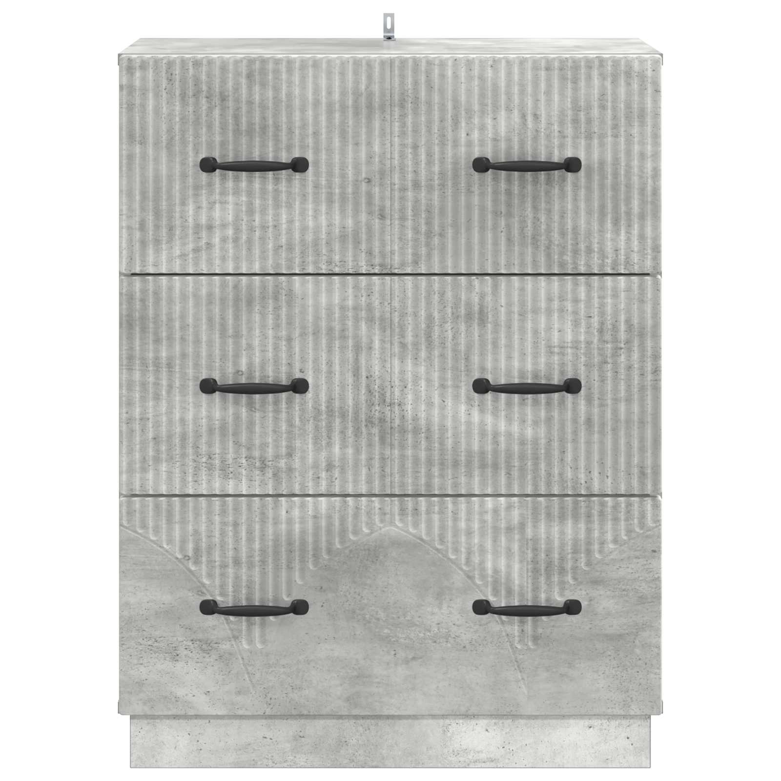 Ντουλάπι με Συρτάρια Γκρι Σκυροδέματος 66 x 34,5 x 87 εκ. - Pakobazaar