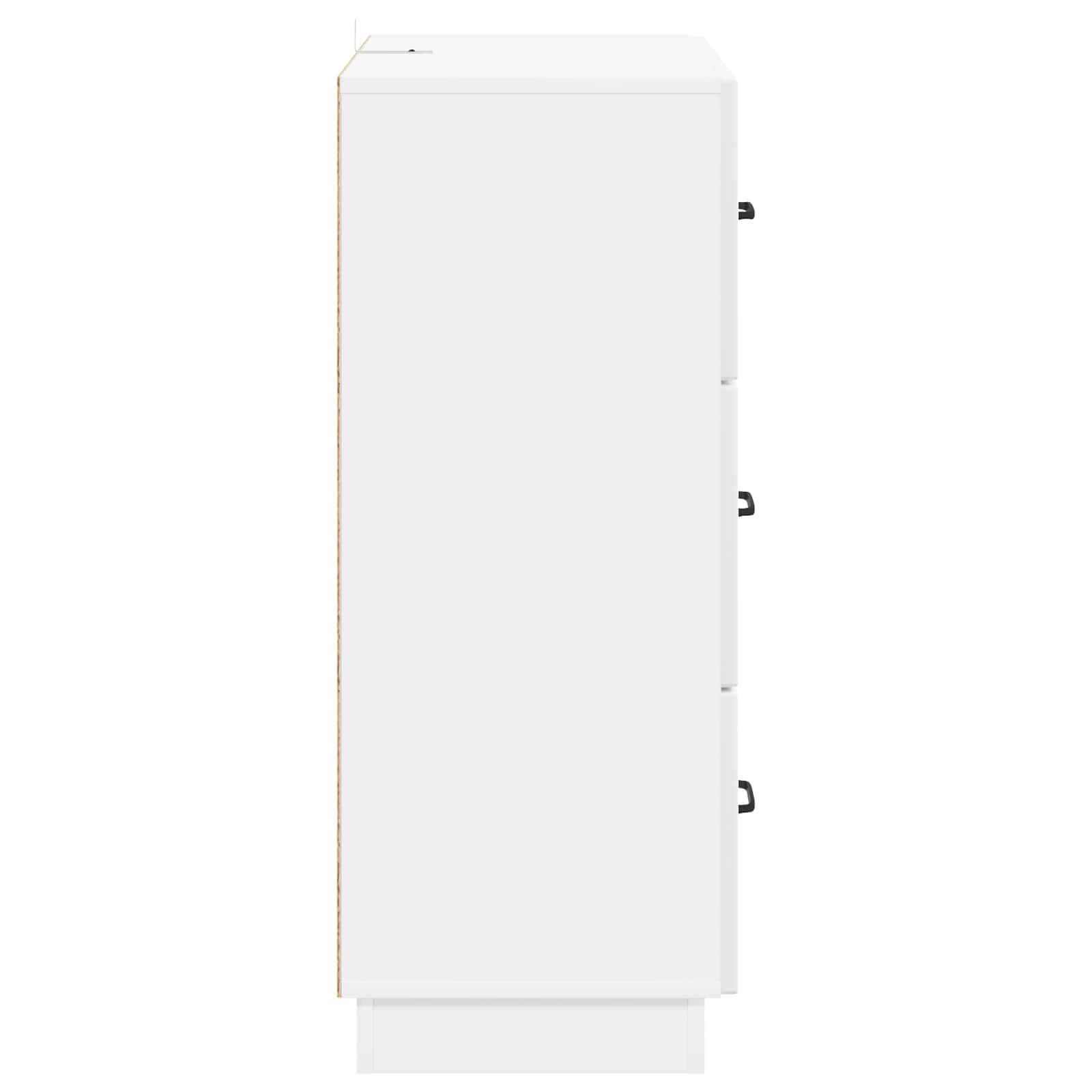 Ντουλάπι με Συρτάρια Γυαλιστερό Λευκό 66 x 34,5 x 87 εκ. - Pakobazaar