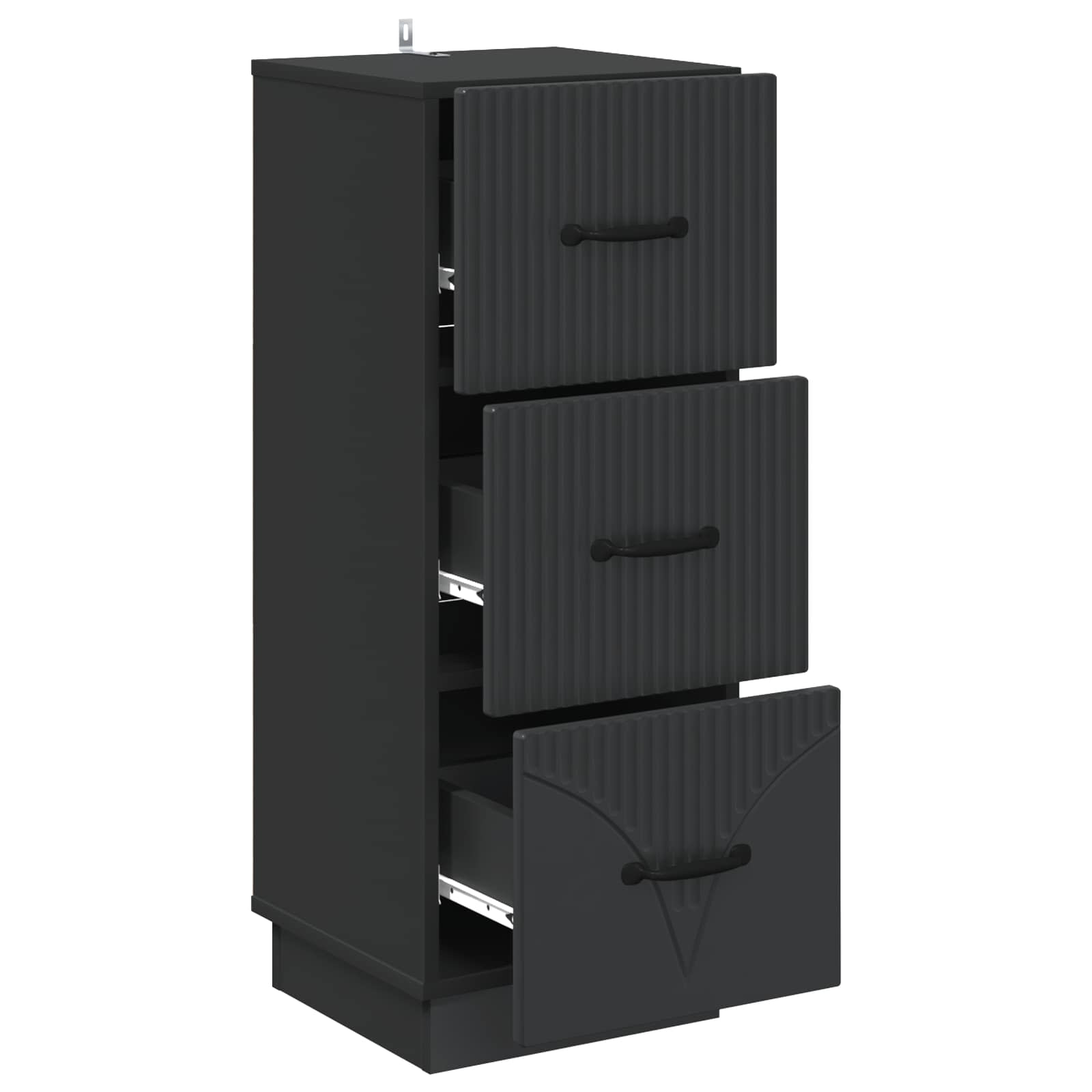 Ντουλάπι με Συρτάρια Μαύρο 33 x 34,5 x 87 εκ. - Pakobazaar