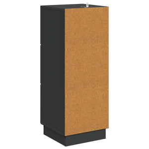 Ντουλάπι με Συρτάρια Μαύρο 33 x 34,5 x 87 εκ. - Pakobazaar