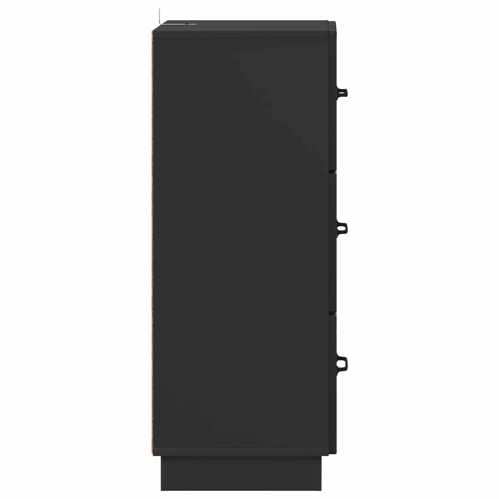 Ντουλάπι με Συρτάρια Μαύρο 33 x 34,5 x 87 εκ. - Pakobazaar
