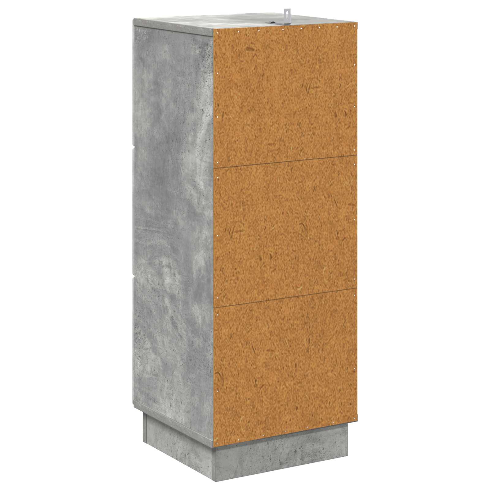 Ντουλάπι με Συρτάρια Γκρι Σκυροδέματος 33 x 34,5 x 87 εκ. - Pakobazaar