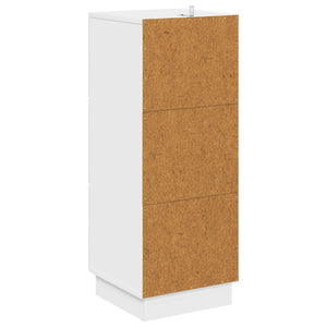 Ντουλάπι με Συρτάρια Γυαλιστερό Λευκό 33 x 34,5 x 87 εκ. - Pakobazaar