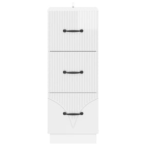 Ντουλάπι με Συρτάρια Γυαλιστερό Λευκό 33 x 34,5 x 87 εκ. - Pakobazaar