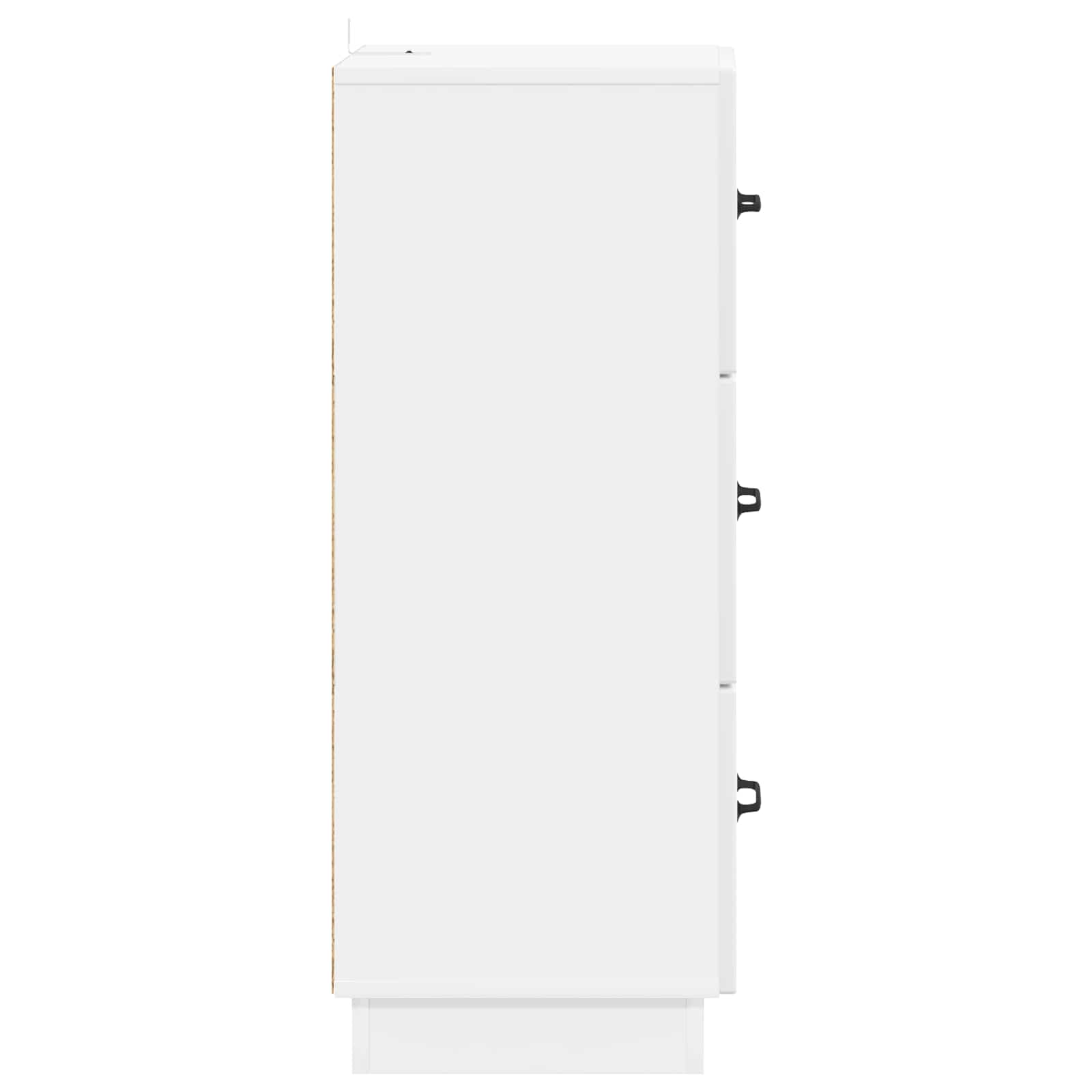 Ντουλάπι με Συρτάρια Γυαλιστερό Λευκό 33 x 34,5 x 87 εκ. - Pakobazaar