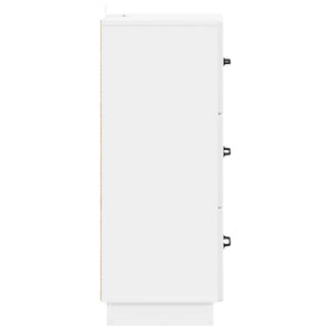 Ντουλάπι με Συρτάρια Γυαλιστερό Λευκό 33 x 34,5 x 87 εκ. - Pakobazaar