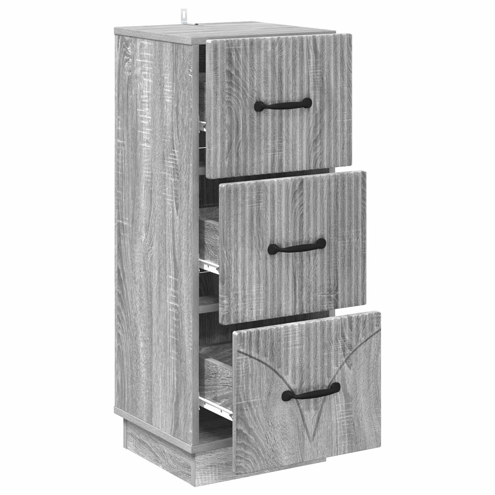 Ντουλάπι με Συρτάρια Γκρι Sonoma 33 x 34,5 x 87 εκ. - Pakobazaar