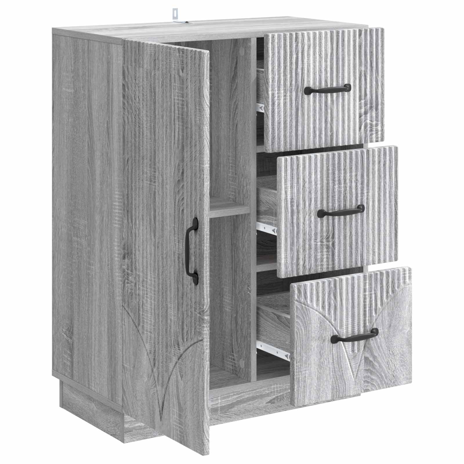 Πλαϊνό γραφείο με συρτάρι Γκρι Sonoma 66 x 34,5 x 87 εκ. - Pakobazaar