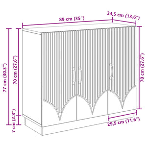 Πλαϊνό γραφείο Παλαιωμένο ξύλο 89 x 34,5 x 77 εκ. - Pakobazaar