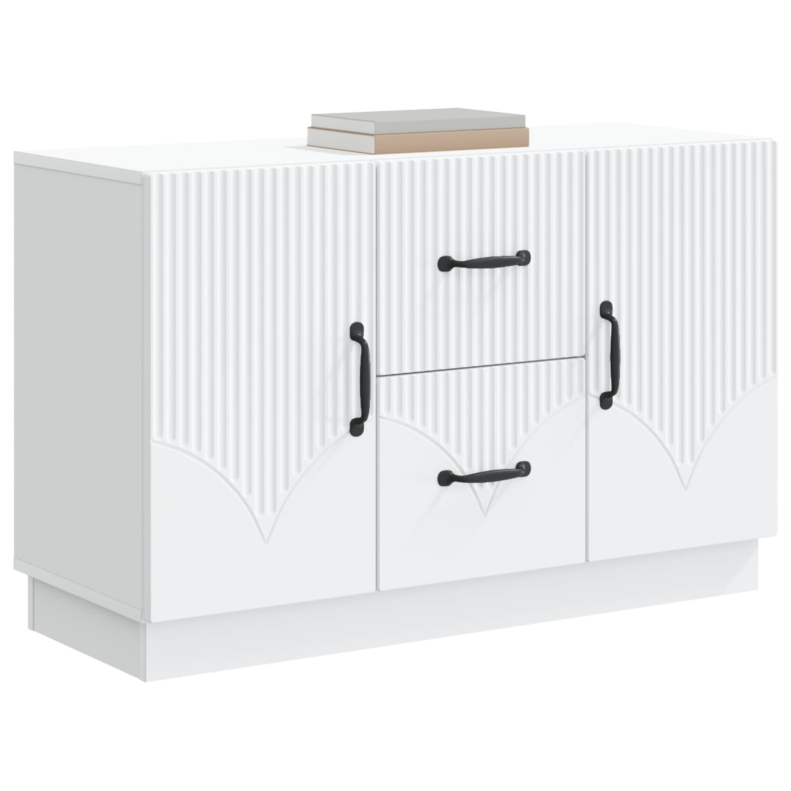 Πλαϊνό γραφείο Λευκό 89 x 34,5 x 57 εκ. Επεξεργασμένο Ξύλο - Pakobazaar