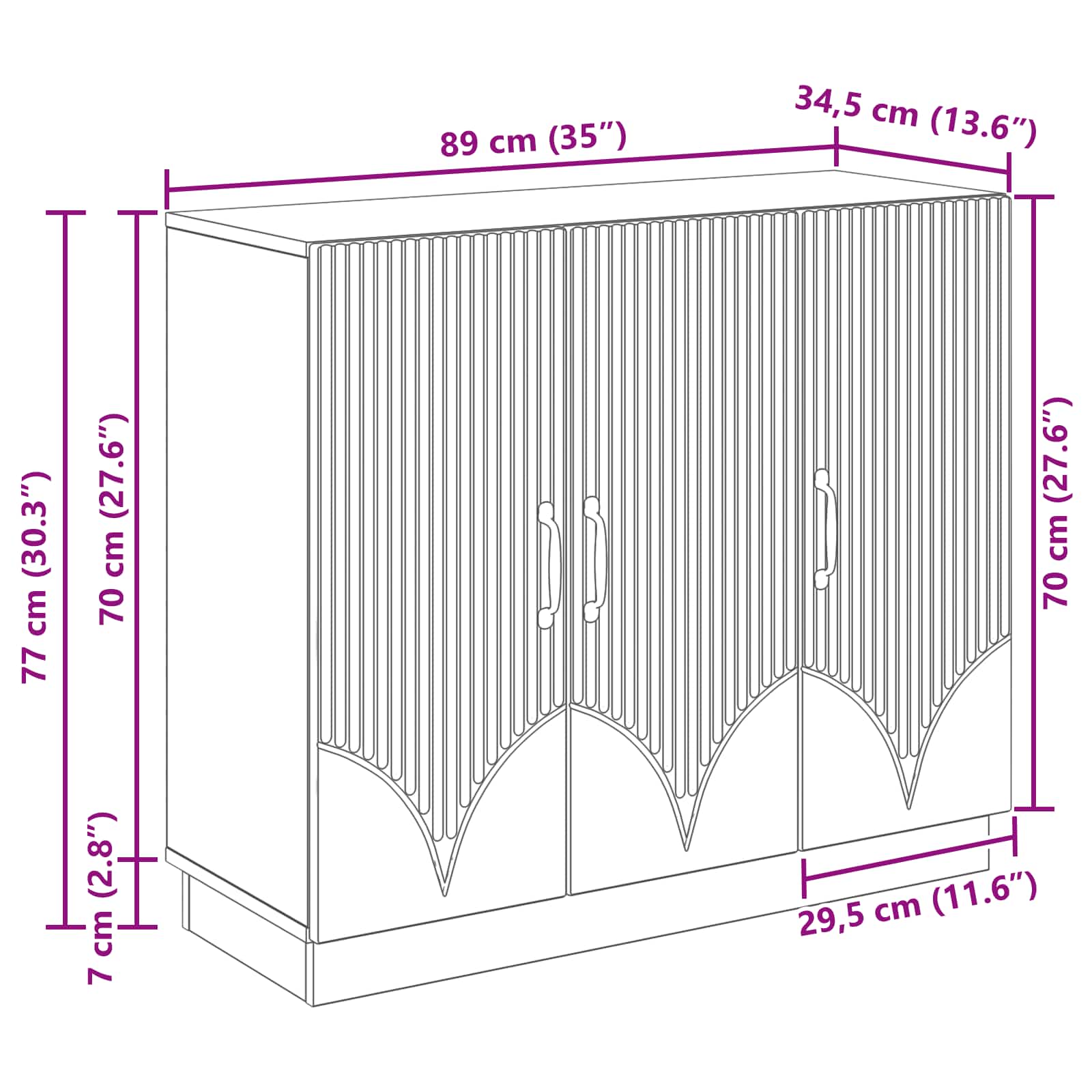 Πλαϊνό γραφείο με συρτάρι Sonoma Δρυς 89 x 34,5 x 57 εκ. - Pakobazaar