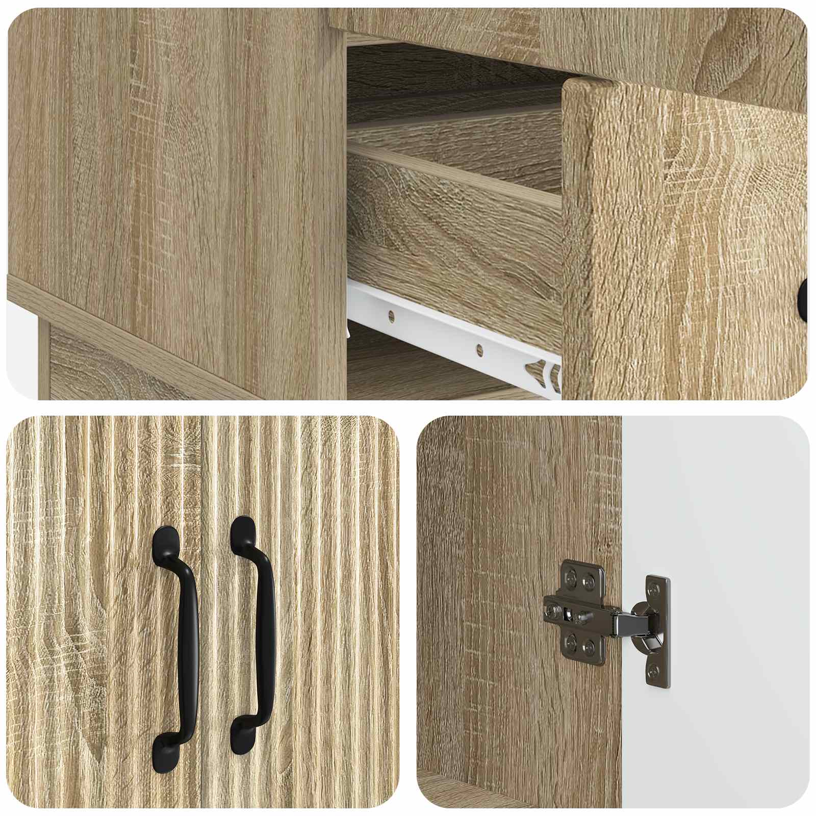 Πλαϊνό γραφείο με συρτάρι Sonoma Δρυς 66 x 34,5 x 92 εκ. - Pakobazaar