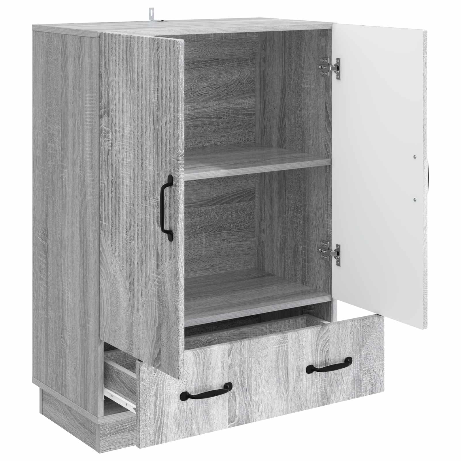 Πλαϊνό γραφείο με συρτάρι Γκρι Sonoma 66 x 34,5 x 92 εκ. - Pakobazaar