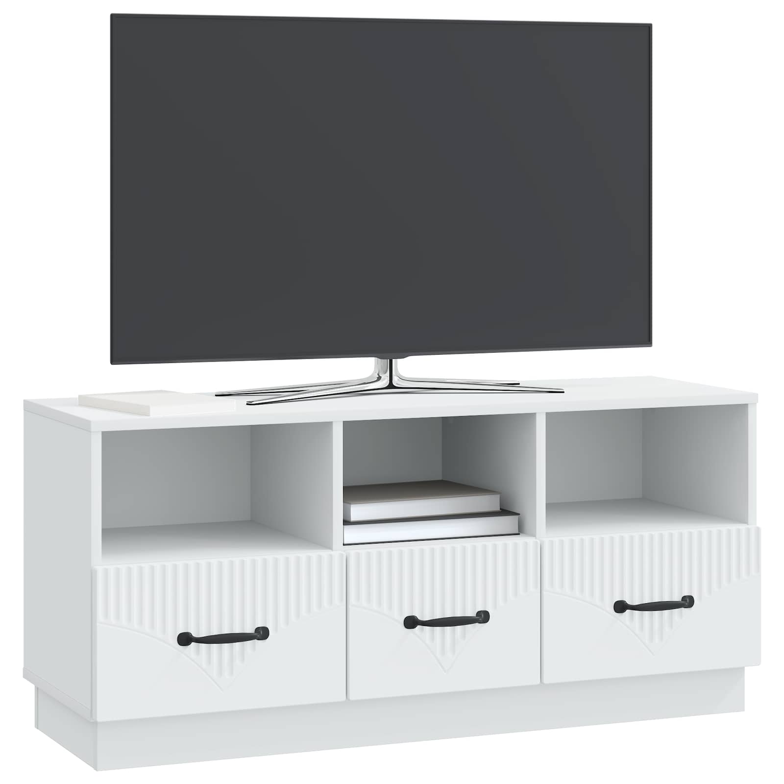 Ντουλάπι TV Λευκό 102 x 34,5 x 47 εκ Επεξεργασμένο Ξύλο - Pakobazaar