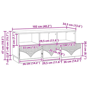 Ντουλάπι TV Sonoma Δρυς 102 x 34,5 x 47 εκ Επεξεργασμένο Ξύλο - Pakobazaar