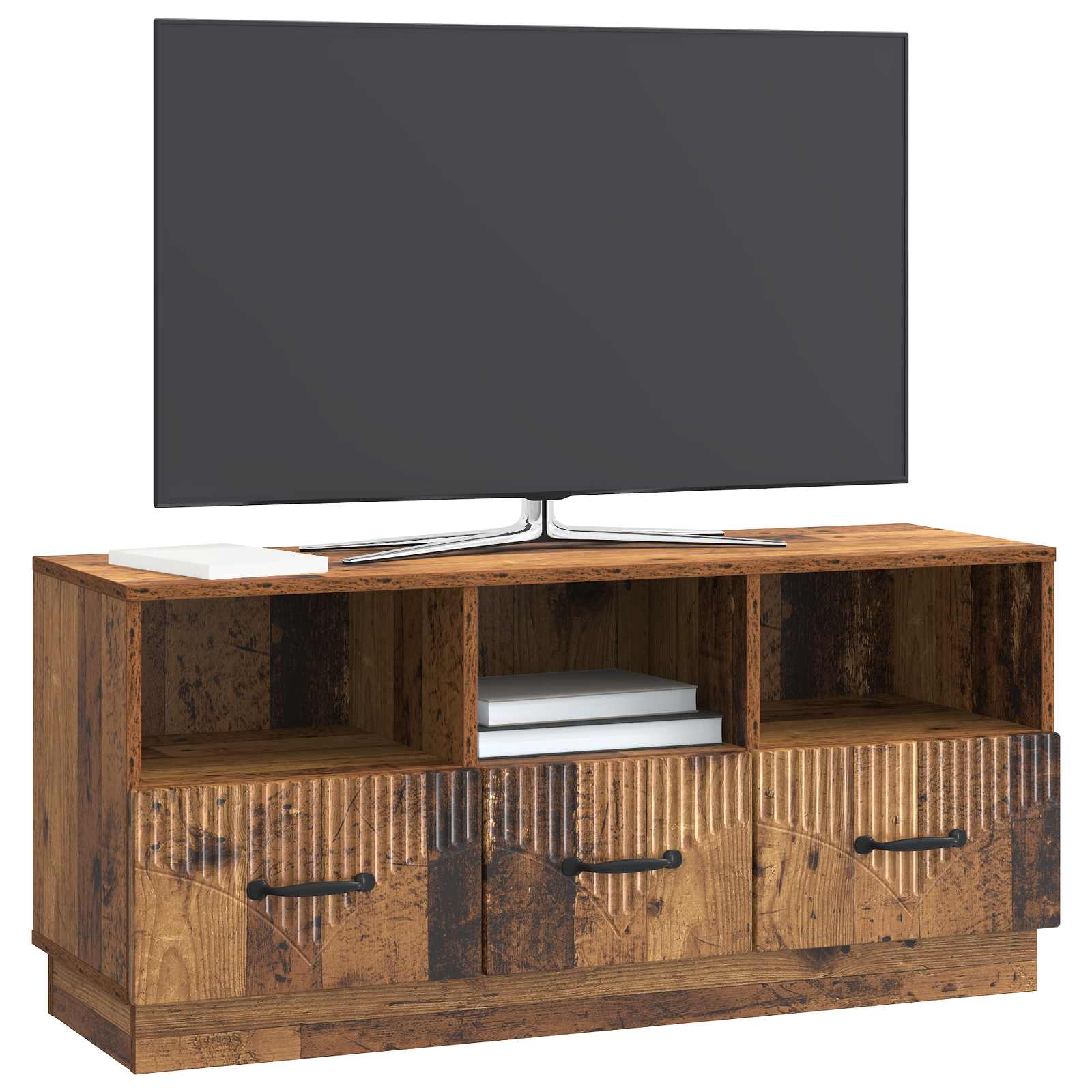 Ντουλάπι TV με συρτάρι Παλαιωμένο ξύλο 102 x 34,5 x 47 εκ - Pakobazaar
