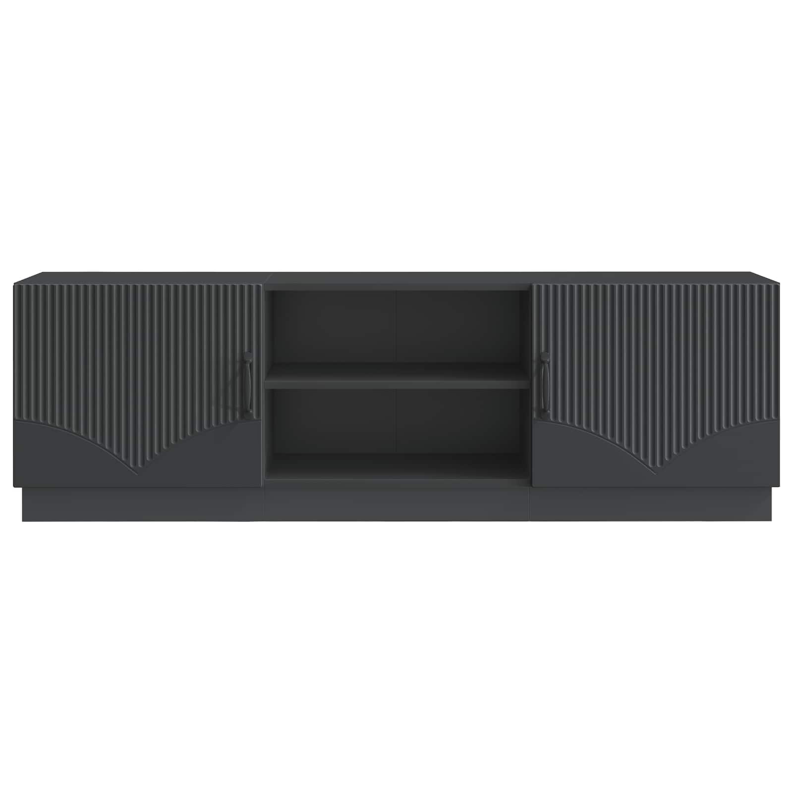 Ντουλάπι TV Μαύρο 150 x 31 x 47 εκ Επεξεργασμένο Ξύλο - Pakobazaar