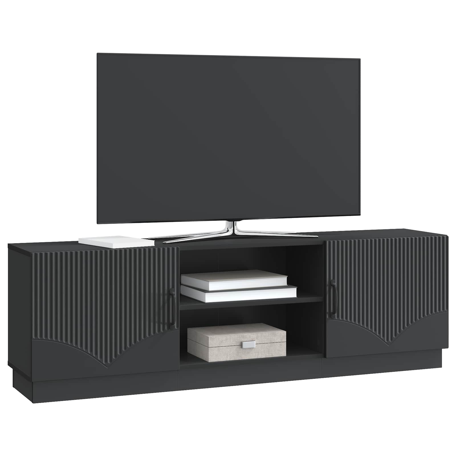 Ντουλάπι TV Μαύρο 150 x 31 x 47 εκ Επεξεργασμένο Ξύλο - Pakobazaar