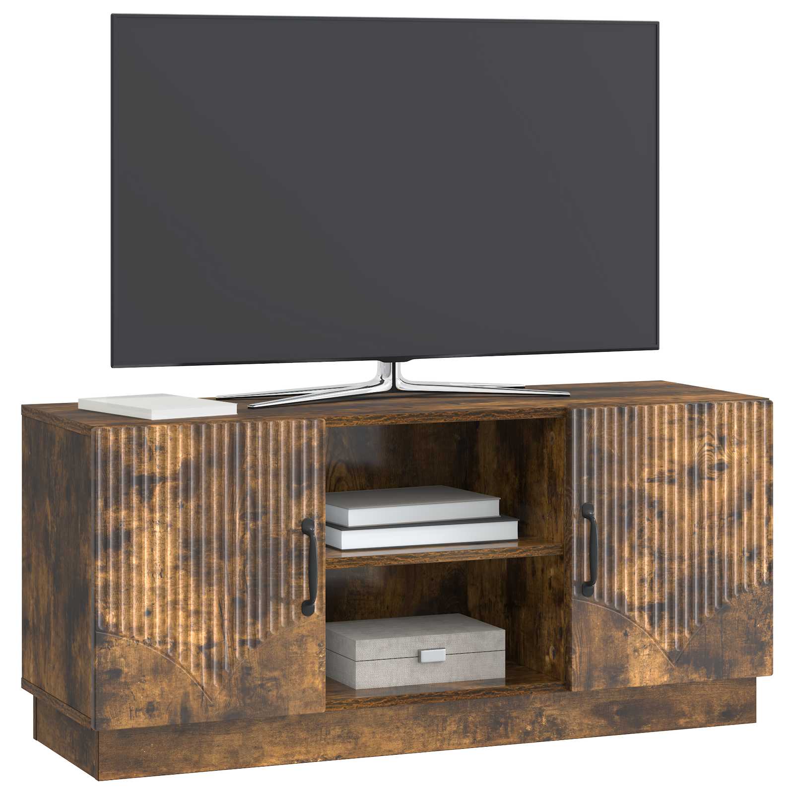 Ντουλάπι TV Καπνισμένο Ξύλο Δρυός 102 x 34,5 x 47 εκ - Pakobazaar