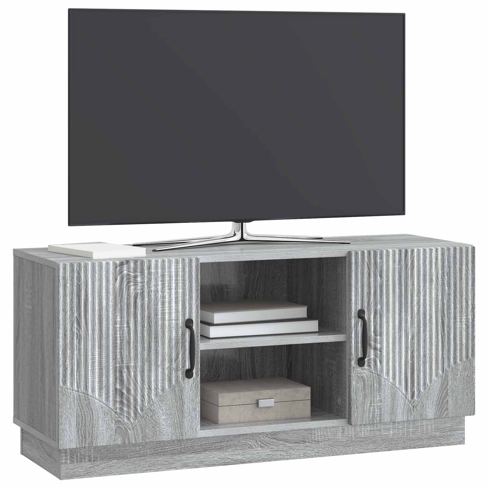 Ντουλάπι TV Γκρι Sonoma 102 x 34,5 x 47 εκ Επεξεργασμένο Ξύλο - Pakobazaar