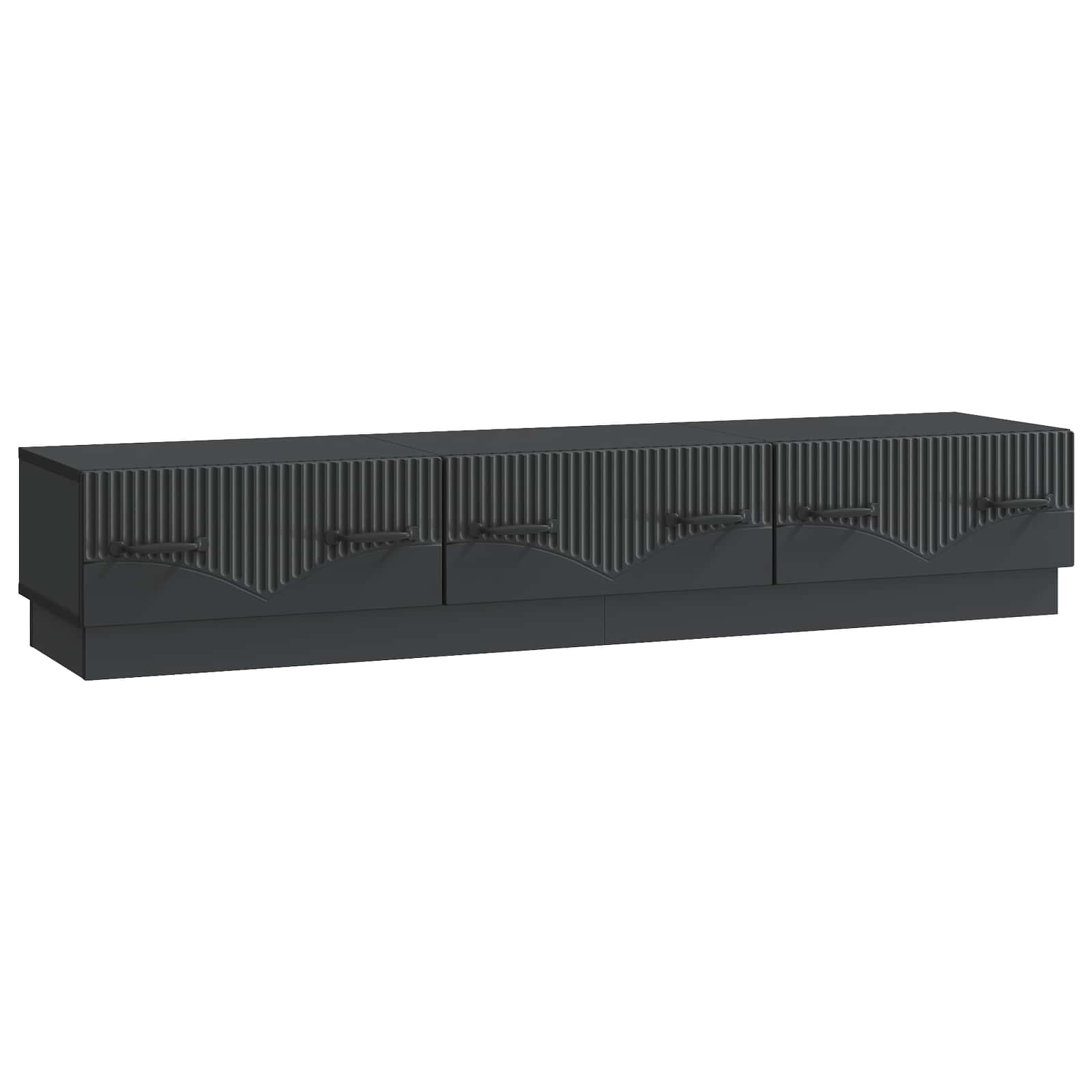 Ντουλάπι TV Μαύρο 147 x 34,5 x 27 εκ Επεξεργασμένο Ξύλο - Pakobazaar