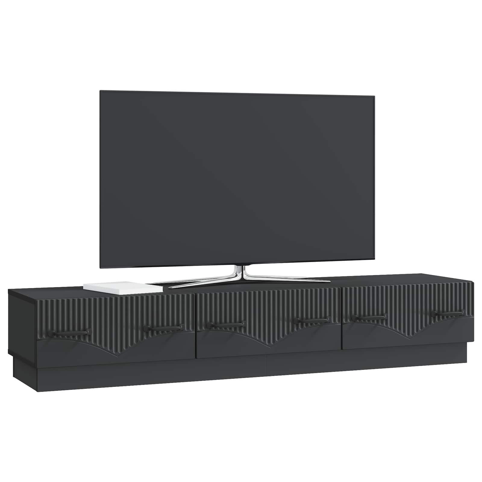 Ντουλάπι TV Μαύρο 147 x 34,5 x 27 εκ Επεξεργασμένο Ξύλο - Pakobazaar